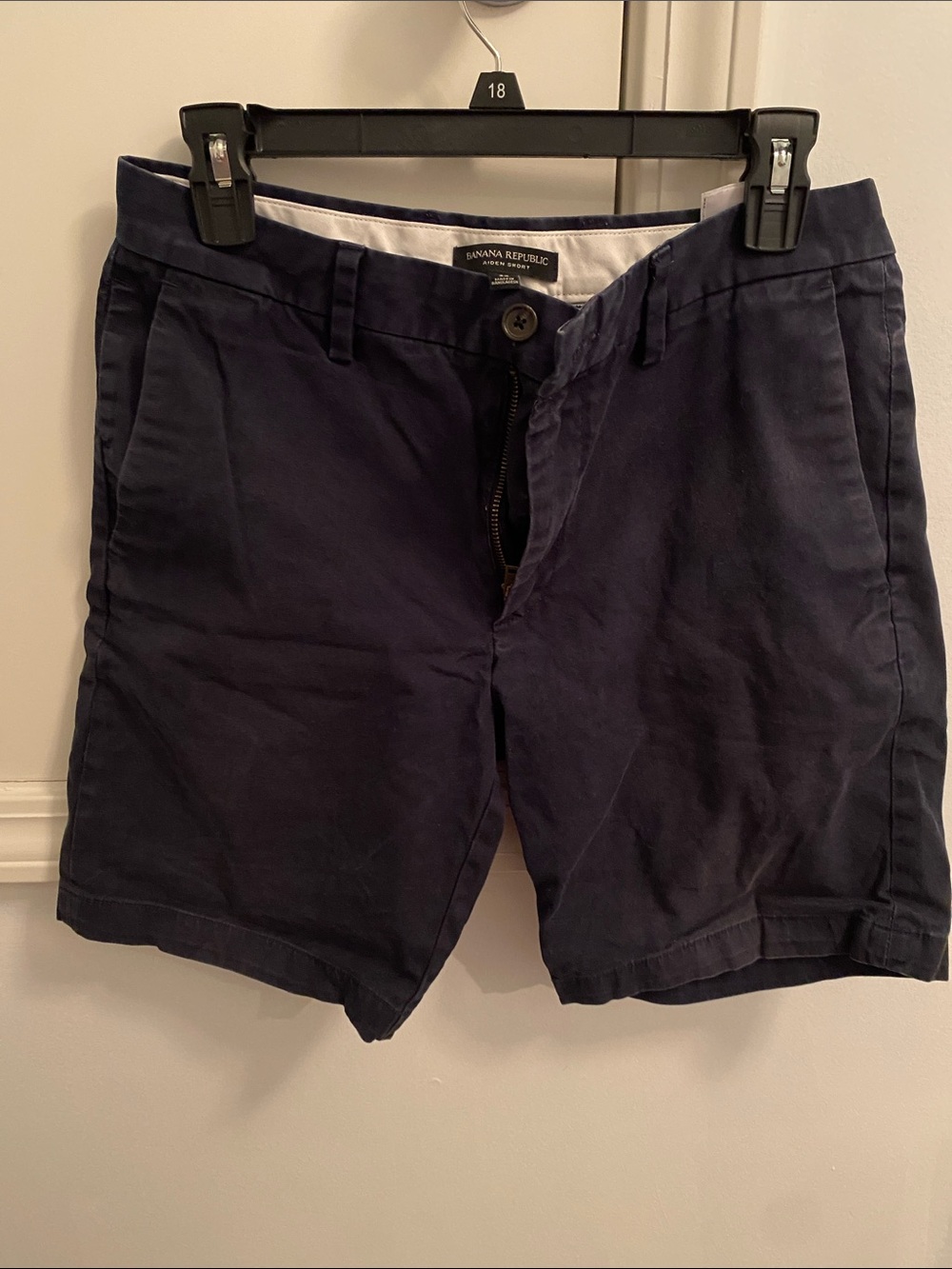 Banana Republic Men's Dark Navy Flat-Front Shorts